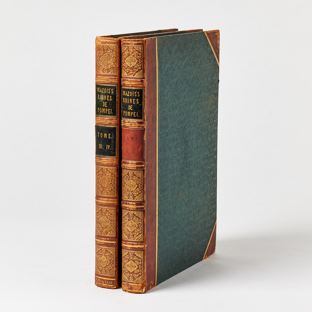 RARE WORK ON POMPEII BY MAZOIS, 1824-39 with 202 plates.