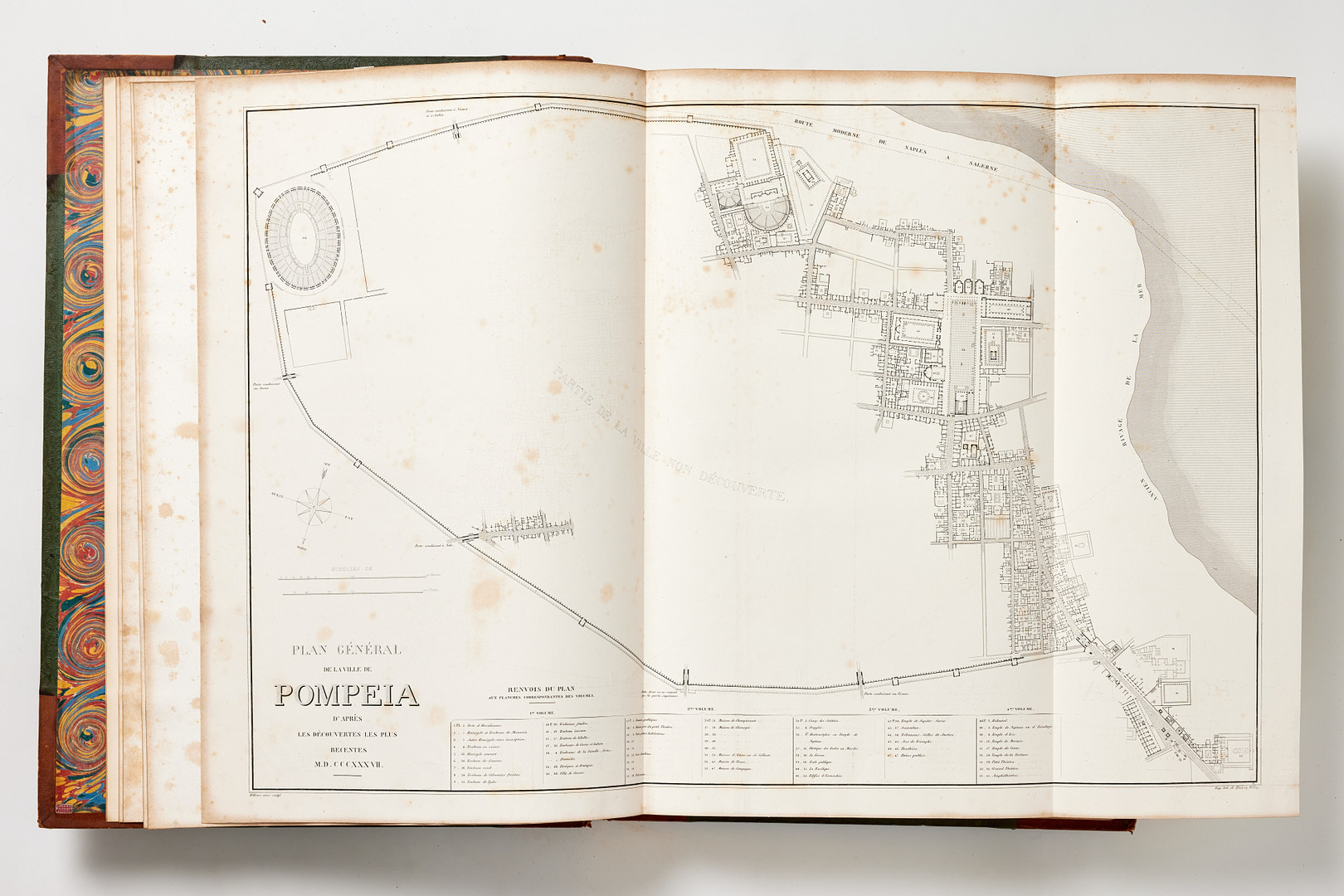 RARE WORK ON POMPEII BY MAZOIS, 1824-39 with 202 plates.