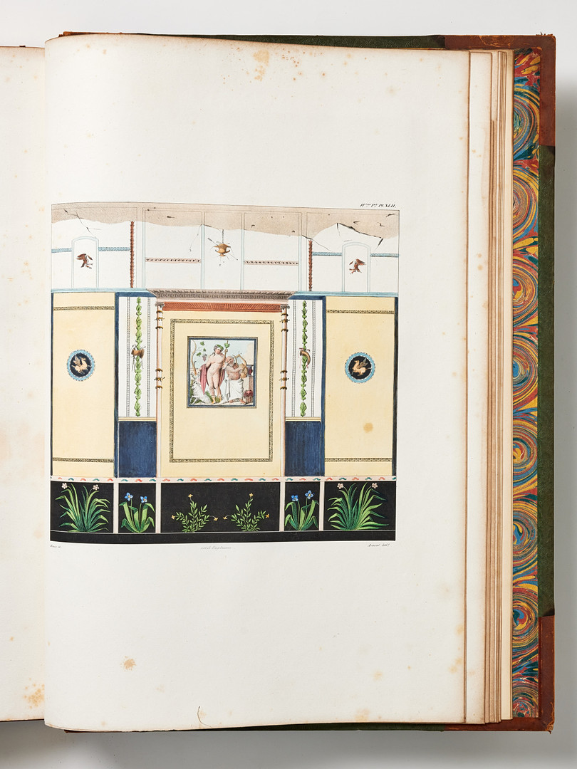 RARE WORK ON POMPEII BY MAZOIS, 1824-39 with 202 plates.
