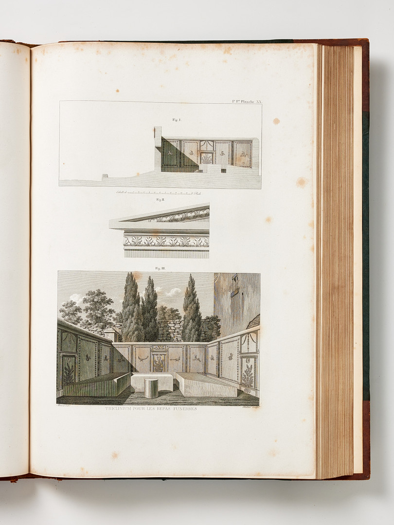 RARE WORK ON POMPEII BY MAZOIS, 1824-39 with 202 plates.