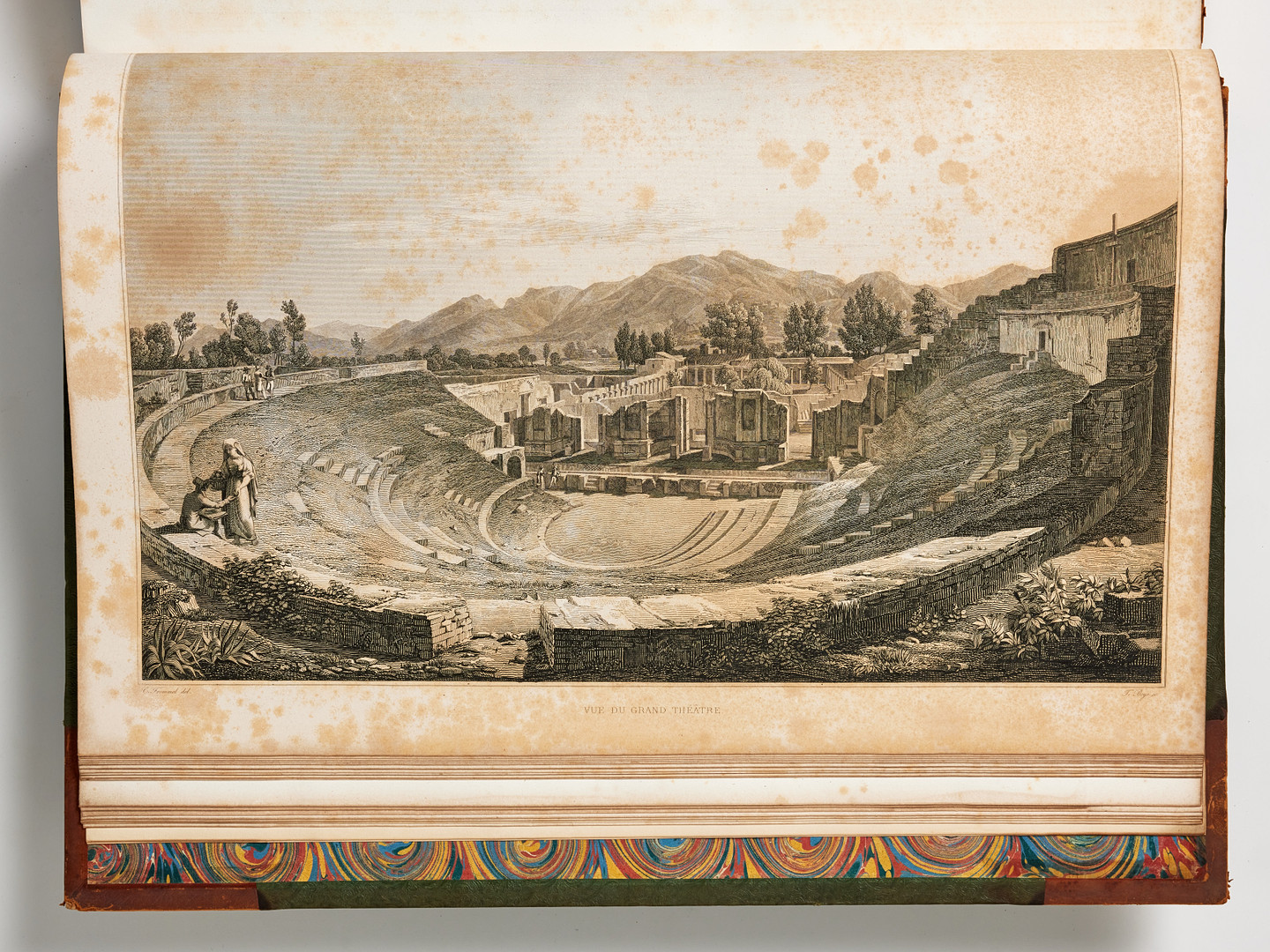 RARE WORK ON POMPEII BY MAZOIS, 1824-39 with 202 plates.