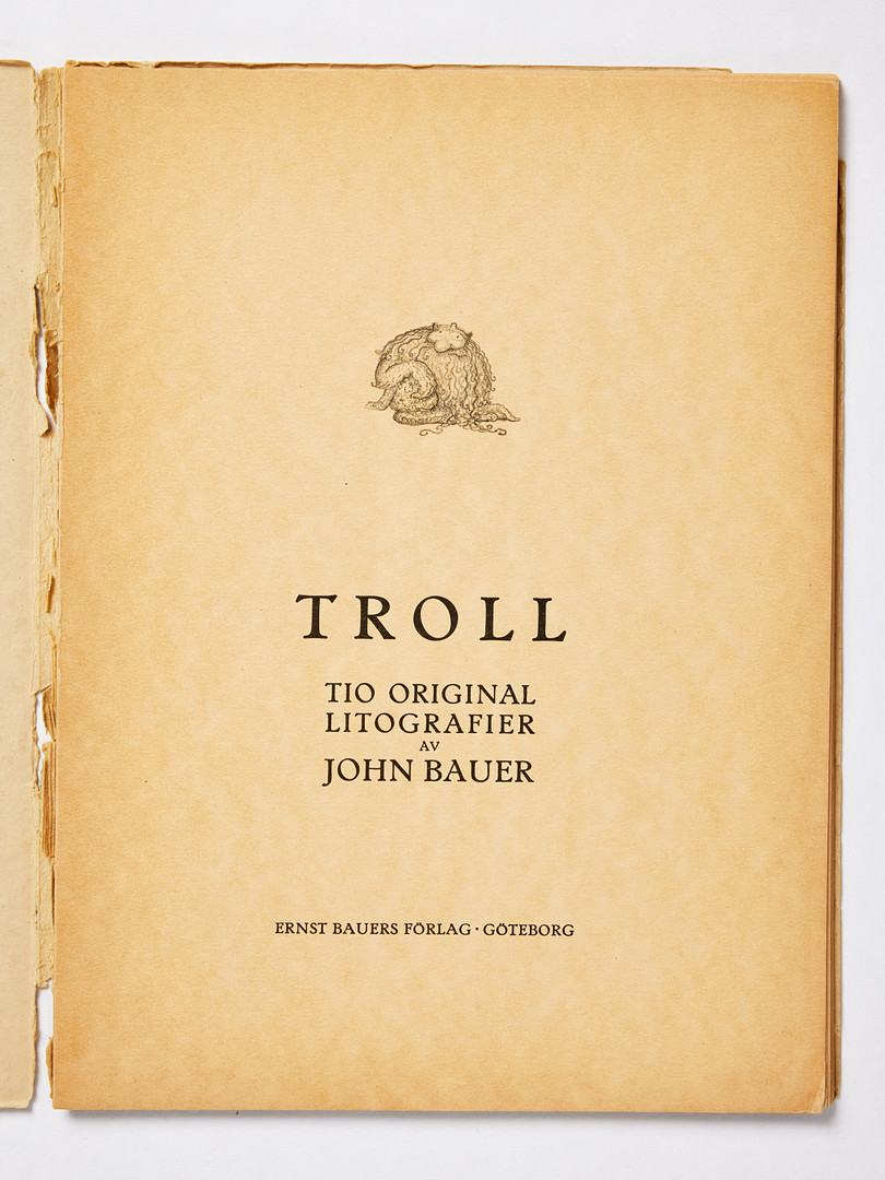 JOHN BAUER. JOHN BAUER, TROLL Tio originallitografier, 1915.