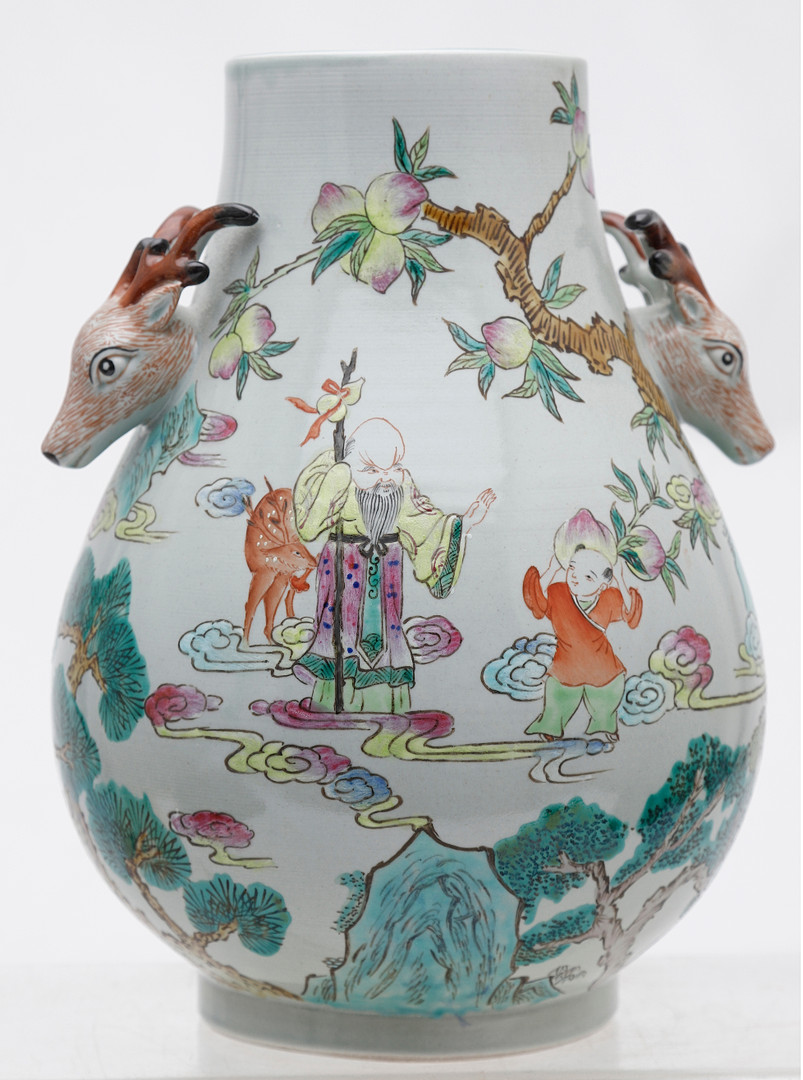 Chinese "rose family" porcelain vase, mid 20th Century.