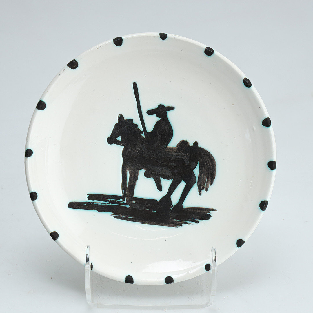 PABLO PICASSO. Tallrik 'Picador', glaserat lergods, Madoura.