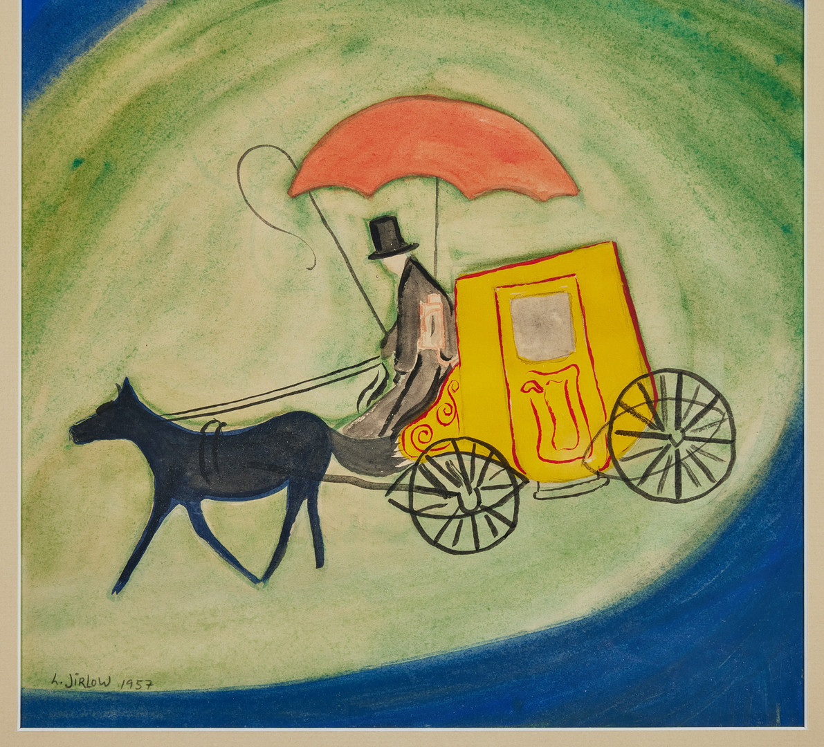 LENNART JIRLOW. Häst och vagn.
