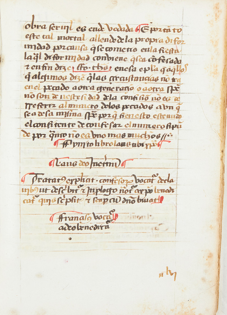 CONFESSIONAL IN SPANISH, Spain, 16th century, MANUSCRIPT ON PAPER.