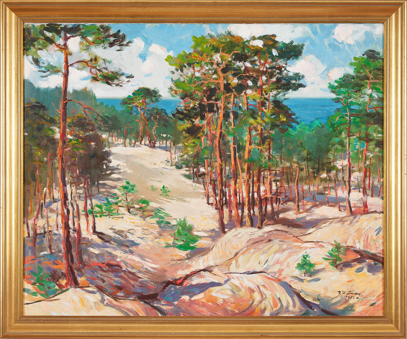 RICHARD UUTMAA. Landskap med tallar.