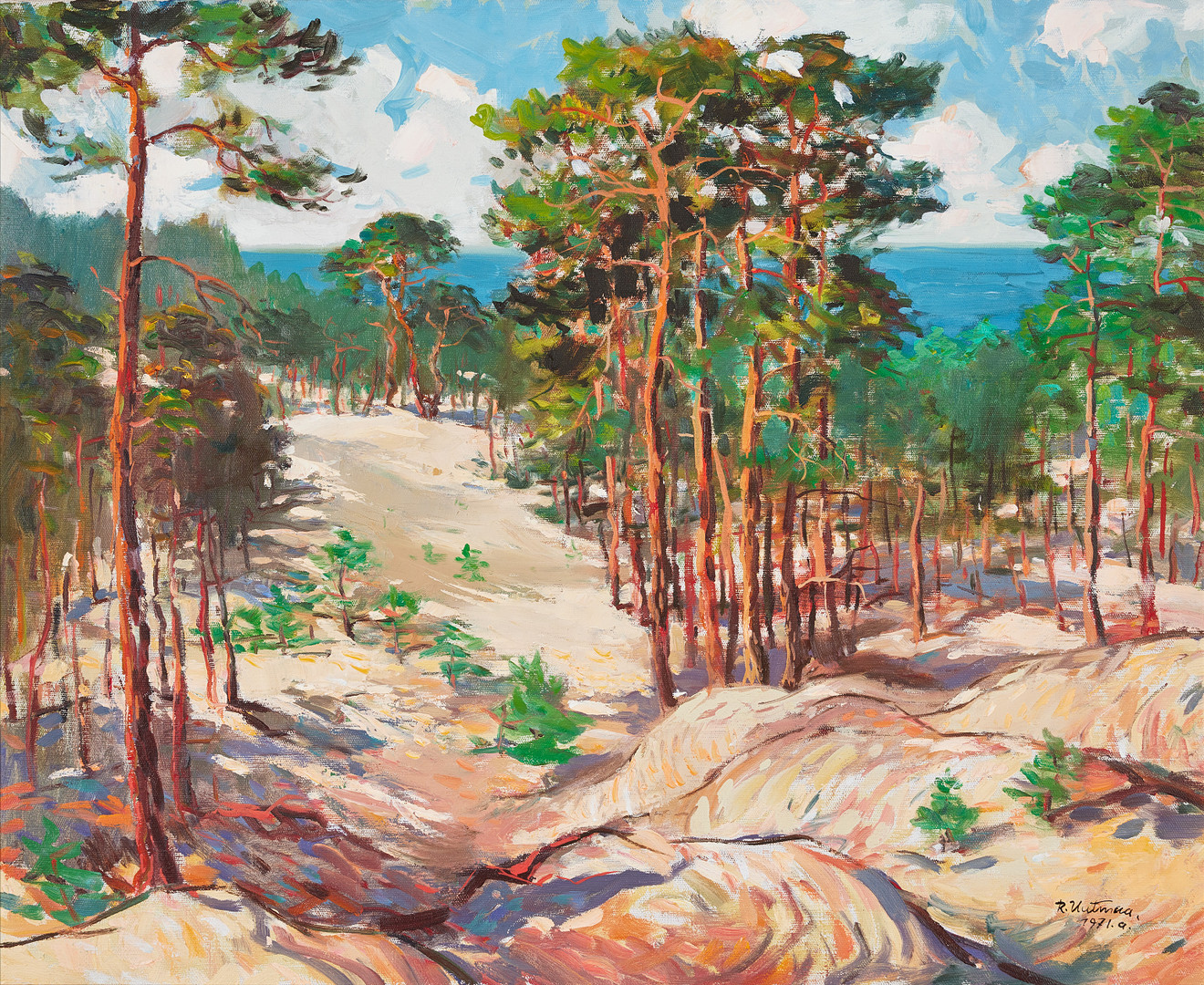 RICHARD UUTMAA. Landskap med tallar.