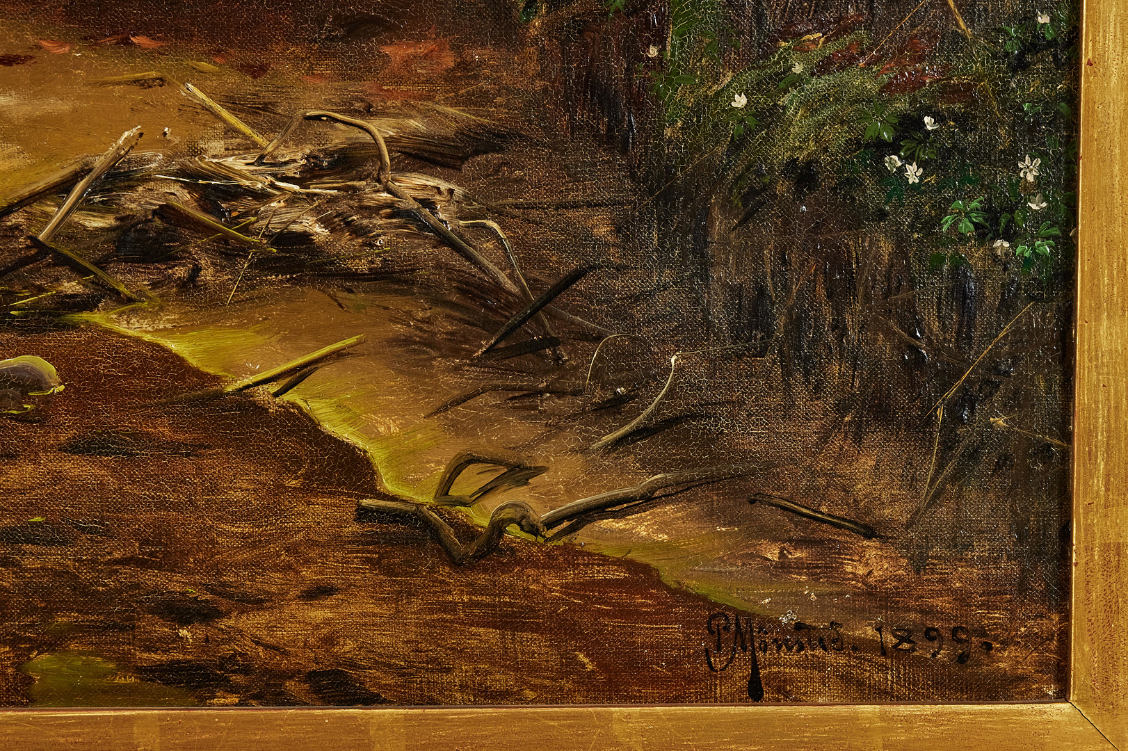 PEDER MØRK MØNSTED (1859-1941). River landscape.