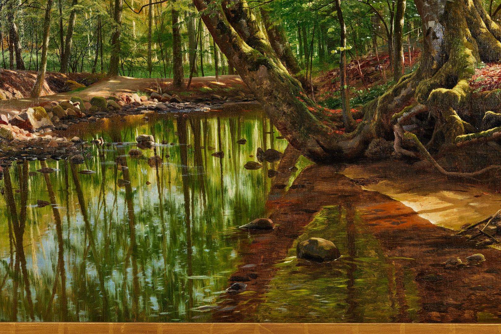 PEDER MØRK MØNSTED (1859-1941). River landscape.