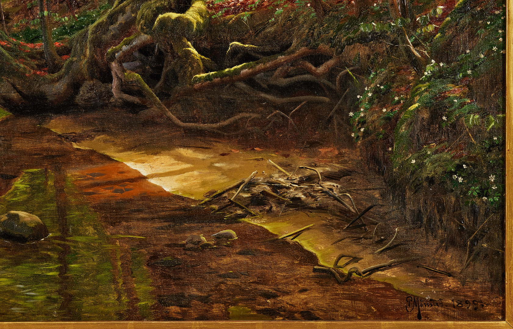 PEDER MØRK MØNSTED (1859-1941). River landscape.