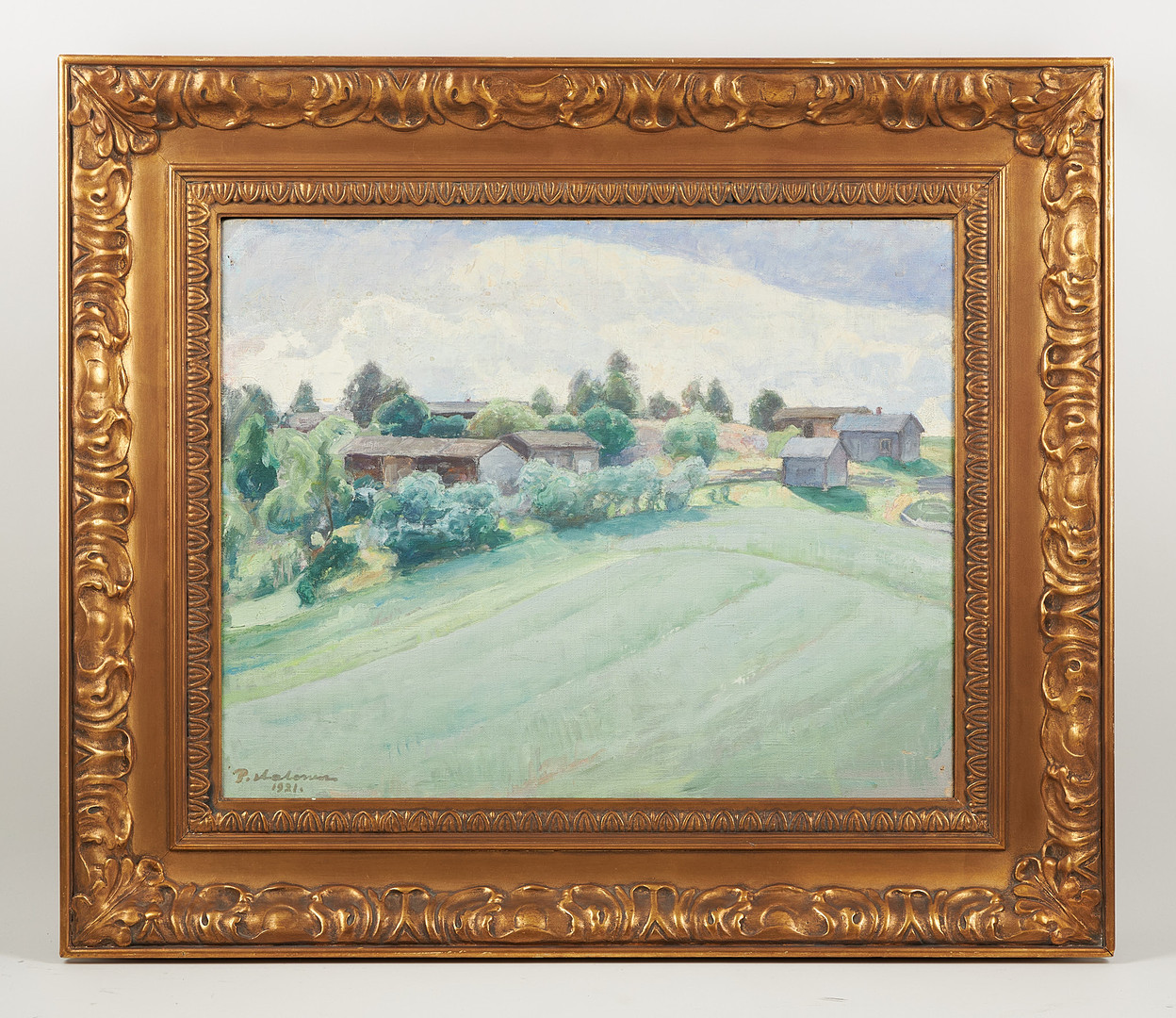 Sommardag, signerad samt daterad 1921, olja på duk.