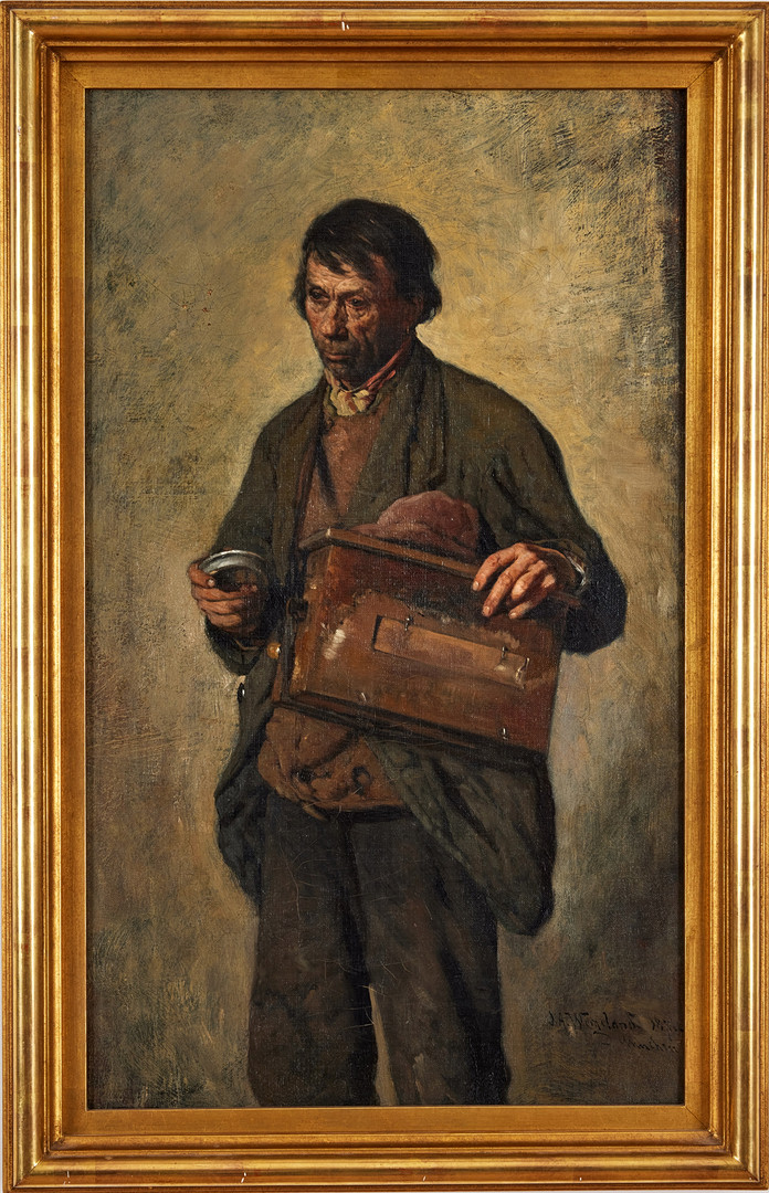 OSCAR WERGELAND (NORGE, 1844-1910). Porträtt av kringresande.