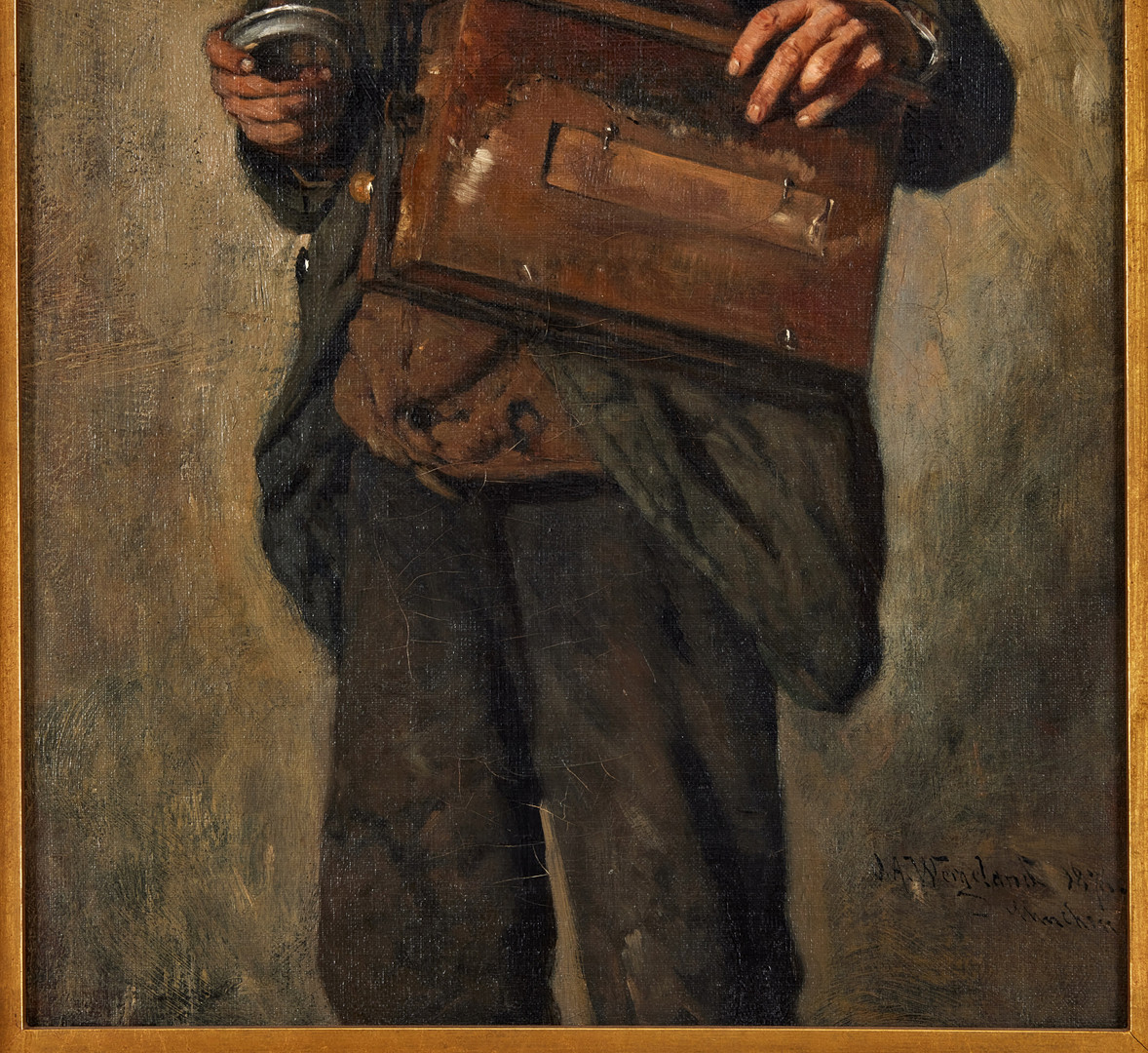 OSCAR WERGELAND (NORGE, 1844-1910). Porträtt av kringresande.