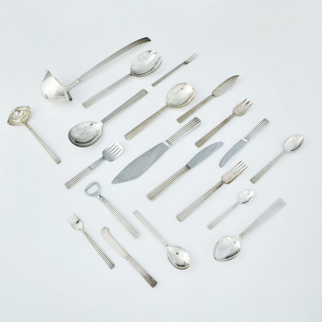 SIGVARD BERNADOTTE. Bestickuppsättning, 101 delar, sterling silver, Georg Jensen, Danmark . 