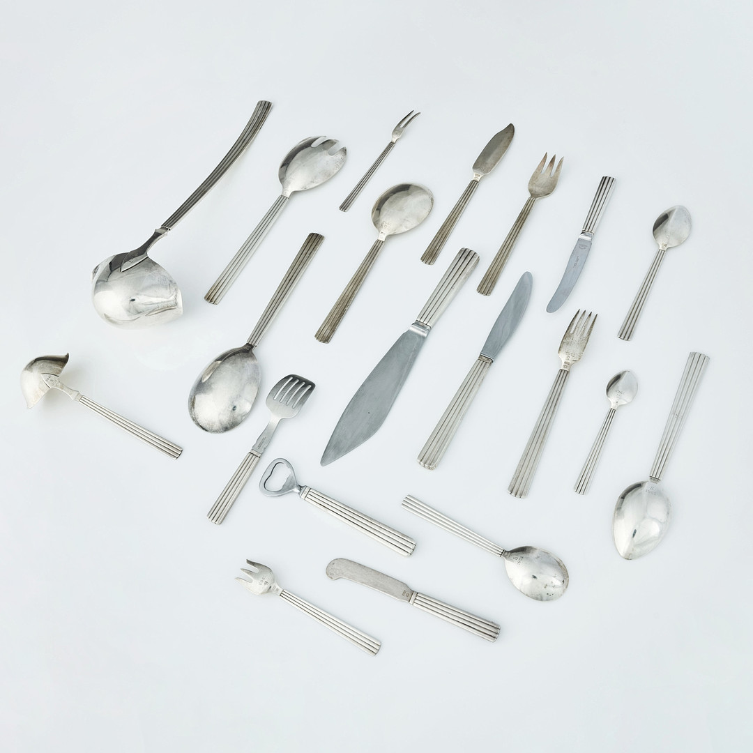 SIGVARD BERNADOTTE. Bestickuppsättning, 101 delar, sterling silver, Georg Jensen, Danmark . 