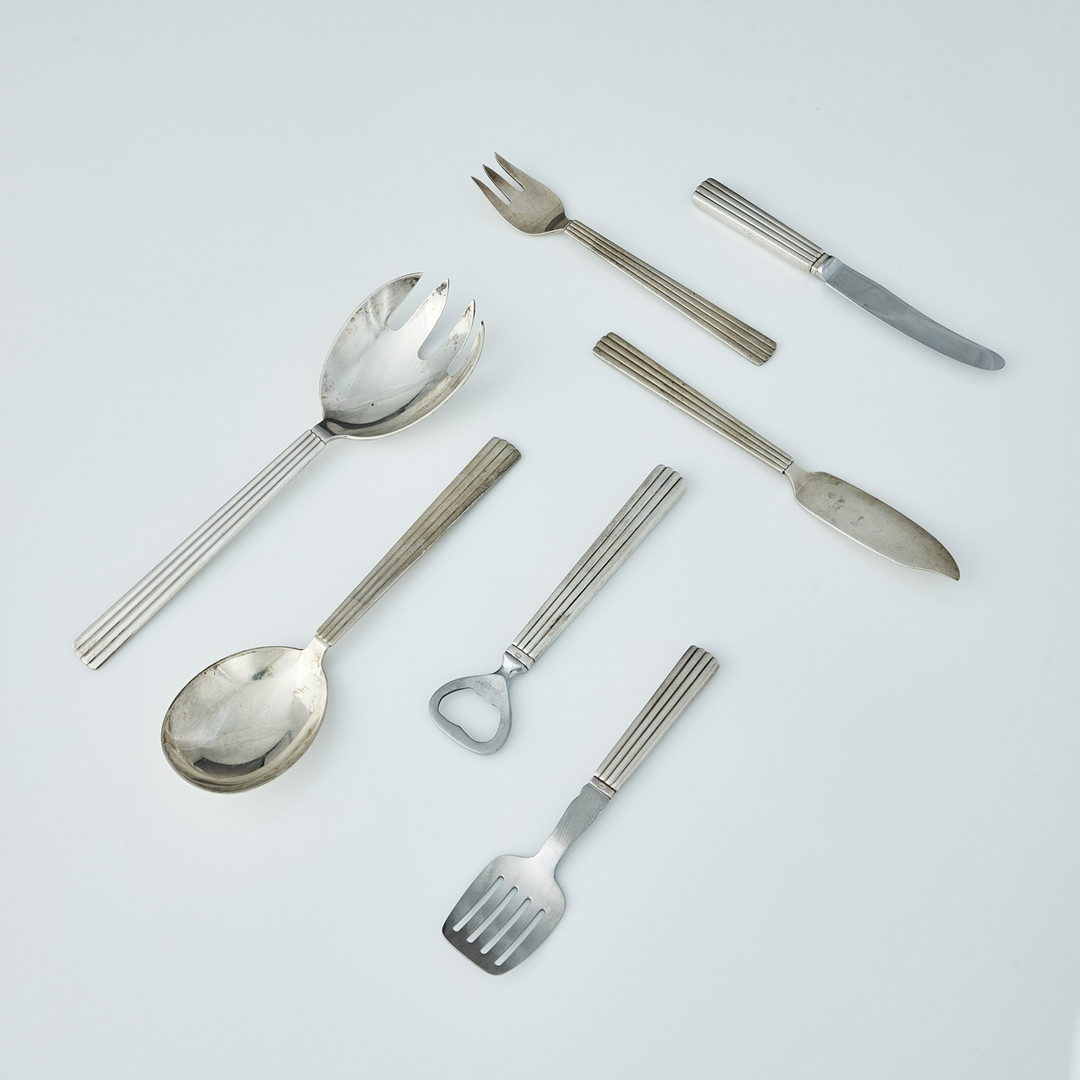 SIGVARD BERNADOTTE. Bestickuppsättning, 101 delar, sterling silver, Georg Jensen, Danmark . 