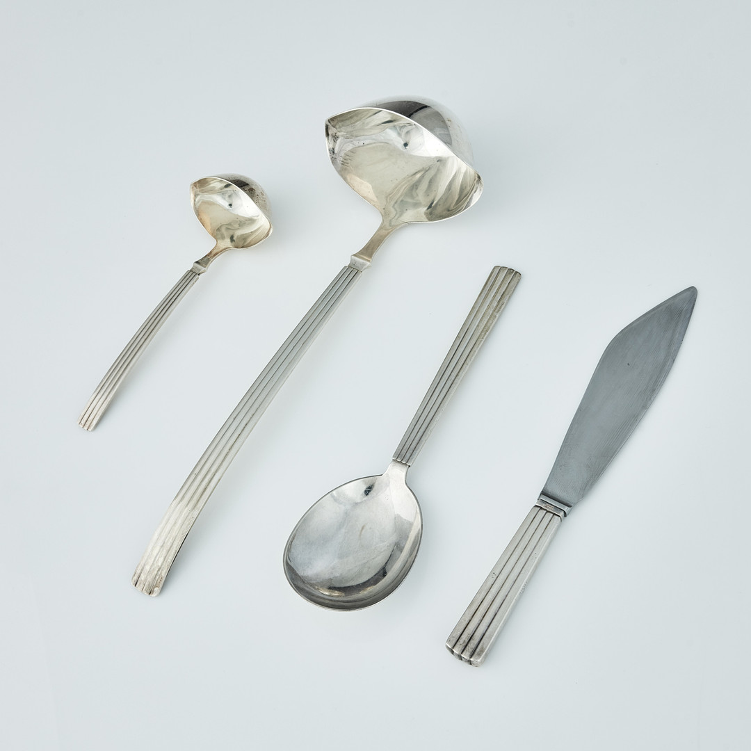 SIGVARD BERNADOTTE. Bestickuppsättning, 101 delar, sterling silver, Georg Jensen, Danmark . 