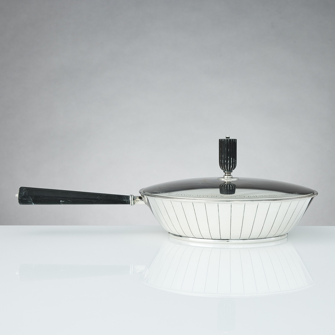 SIGVARD BERNADOTTE. Karott med lock, sterling silver, Georg Jensen & Wendel A/S, Danmark 1945-1951.