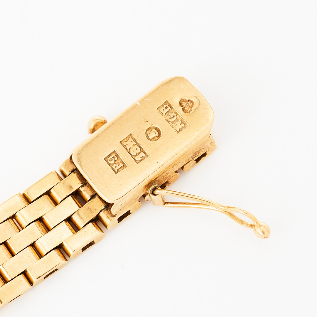 ARMBAND, 18 k guld, korridormatta, Nils-Olofs Guldsmedja, N G Bergqvist, Stockholm 1956.
