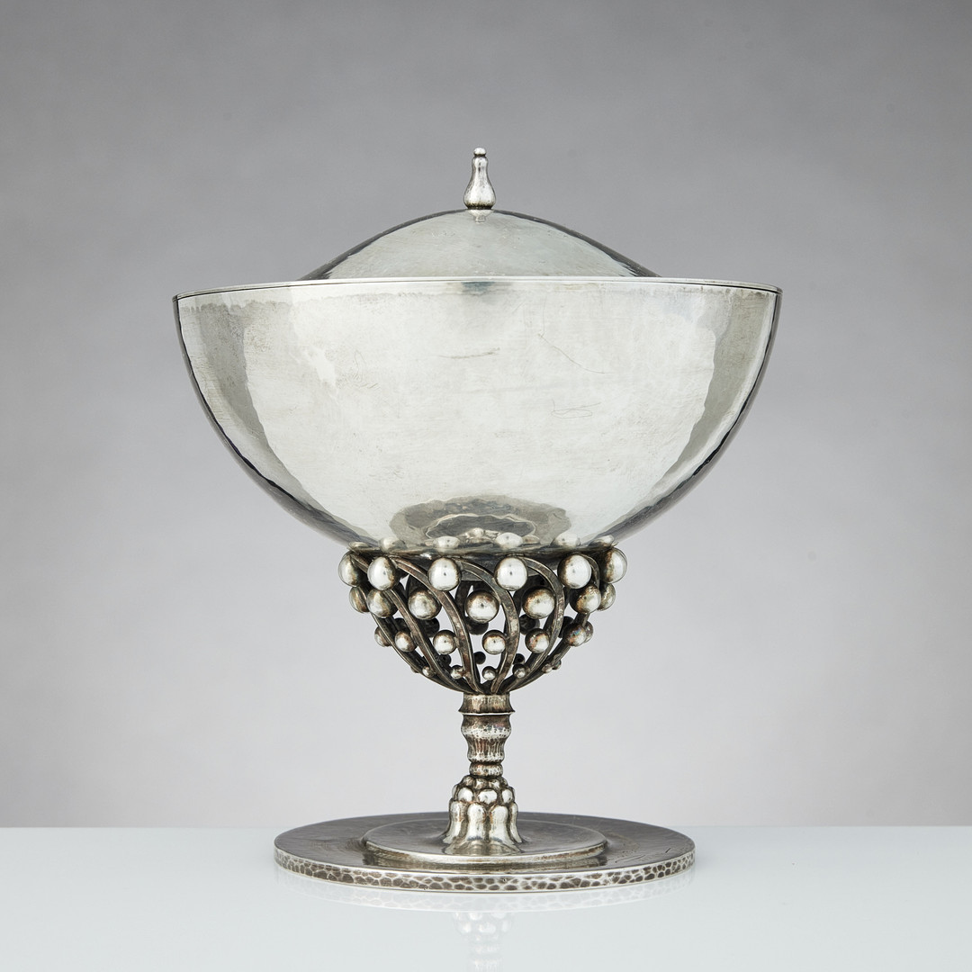 JOHAN ROHDE. Bonboniere, sterlings silver, Georg Jensen, Köpenhamn 1915-1930. Design nr 43.