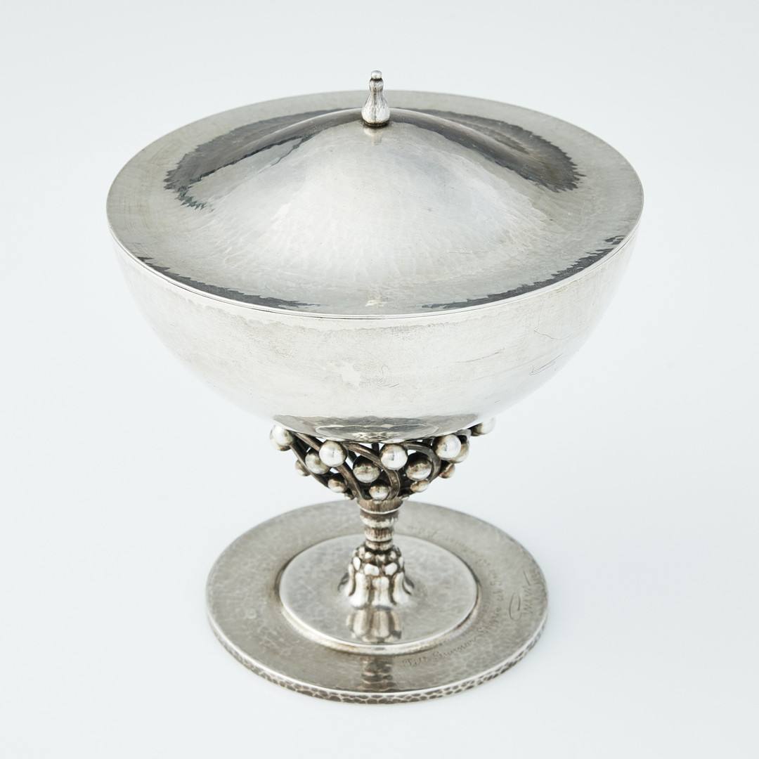 JOHAN ROHDE. Bonboniere, sterlings silver, Georg Jensen, Köpenhamn 1915-1930. Design nr 43.