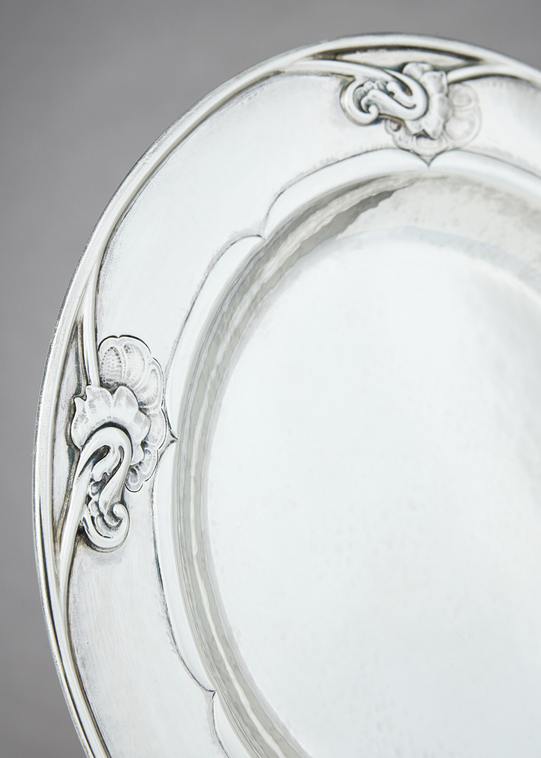 GEORG JENSEN. Fat/Tallrik, silver, Danmark 1915-1930. Design nr 232.