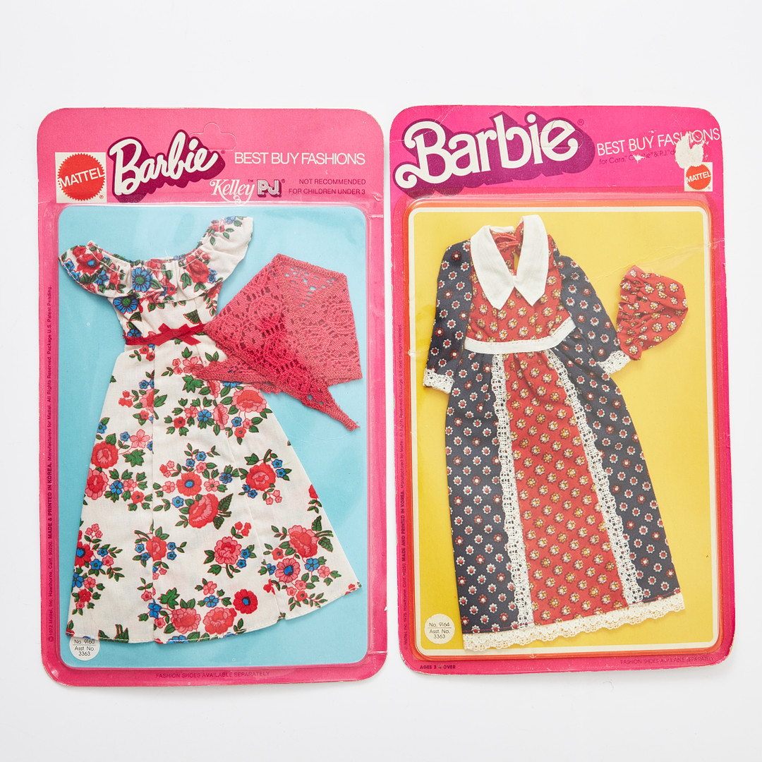 BARBIE AND HER FRIENDS, BBF Outfits, (4), #9158, #9160, #9161, #9164, (1976), Mattel.