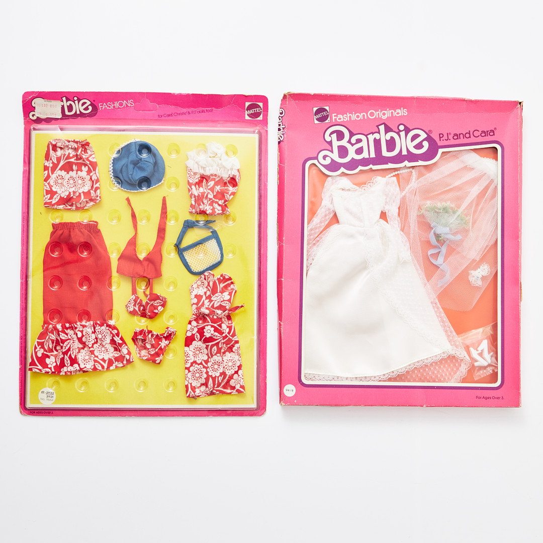 BARBIE AND HER FRIENDS, Outfits, (2), #9414 Bride, Department Store Specials, #9664 Mix n´Match Sears Exclusive Gift Set, (1976), Mattel.