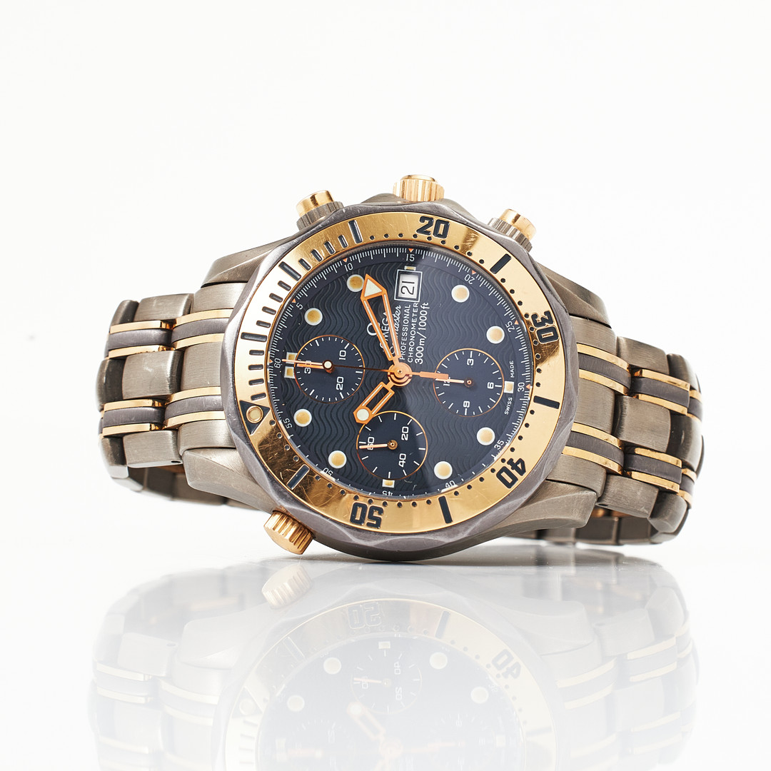 OMEGA, armbandsur, Seamaster, titan/guld, ca 1998.
