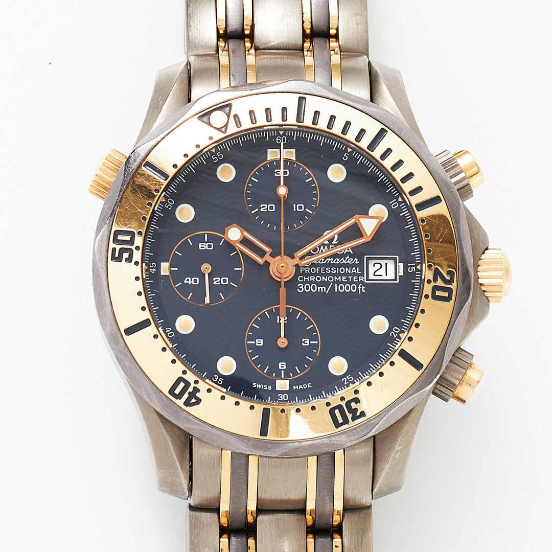 OMEGA, armbandsur, Seamaster, titan/guld, ca 1998.