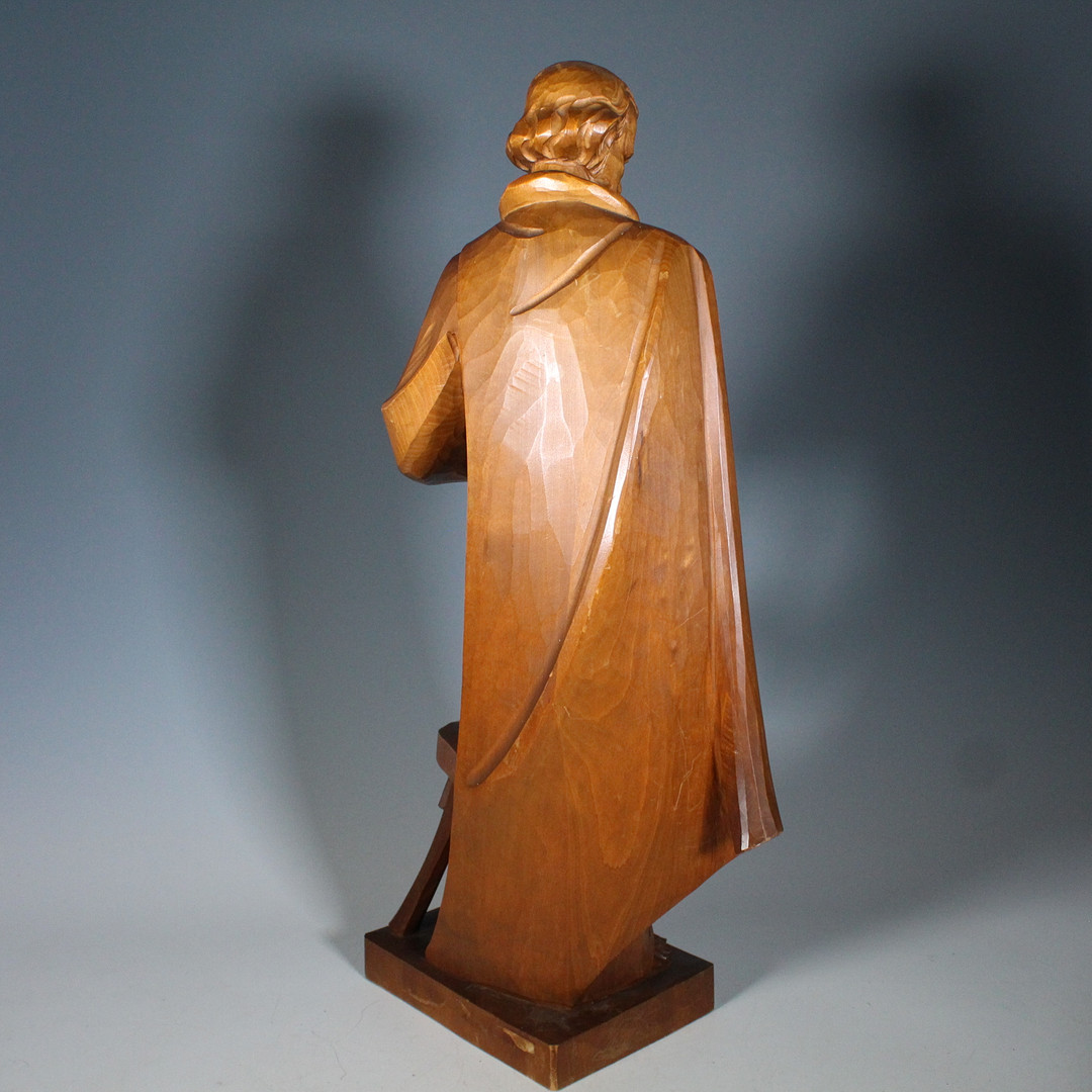 SCHNITZEREI BERGMANN OBERAMMERGAU. Holzskulptur, '' St. Joseph ''.