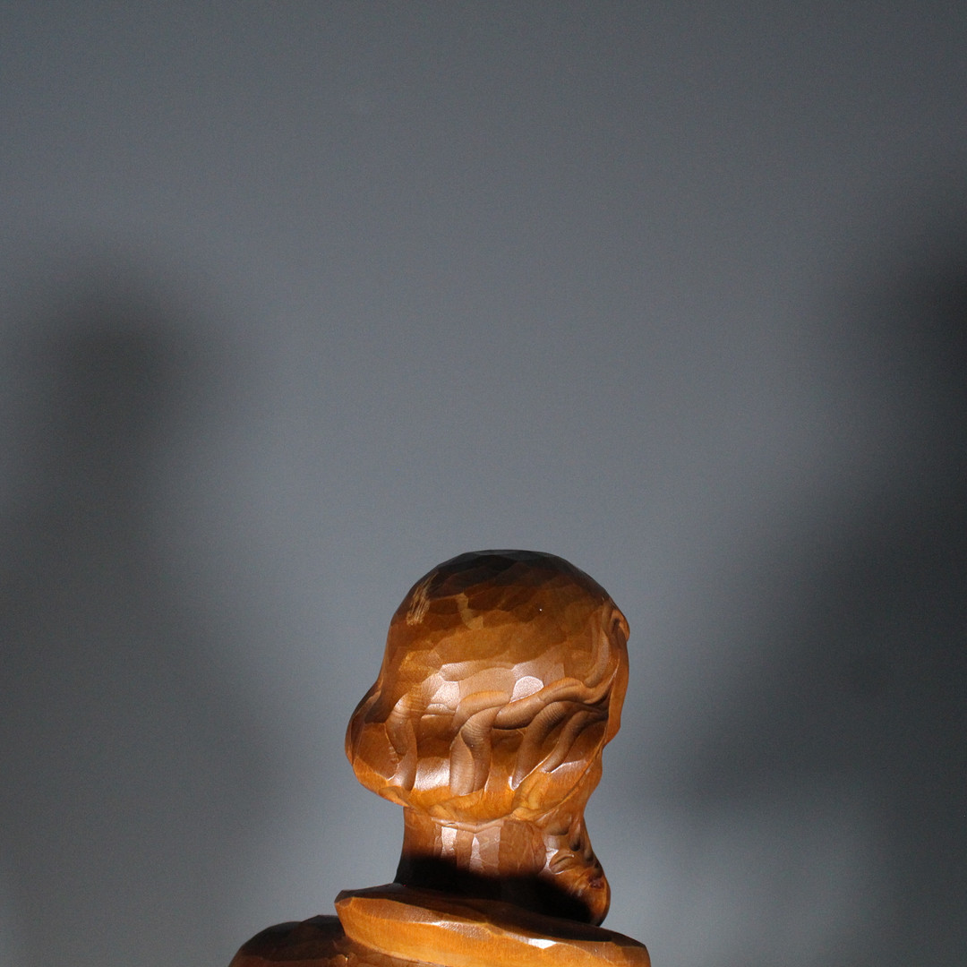 SCHNITZEREI BERGMANN OBERAMMERGAU. Holzskulptur, '' St. Joseph ''.
