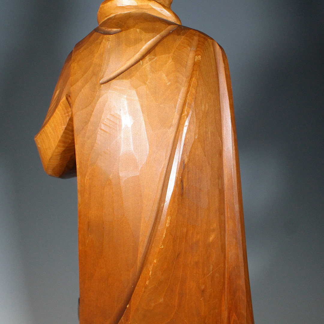 SCHNITZEREI BERGMANN OBERAMMERGAU. Holzskulptur, '' St. Joseph ''.