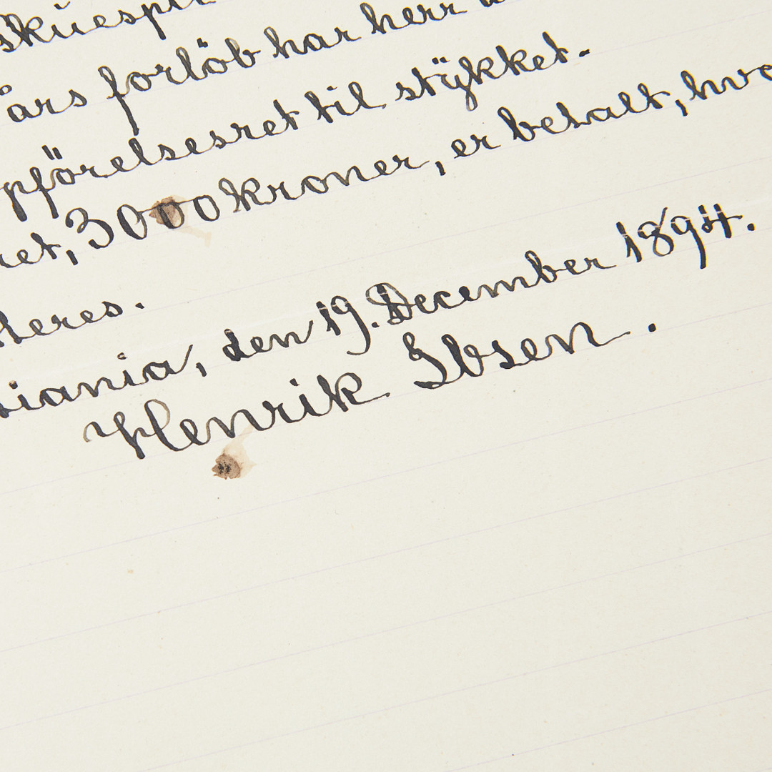 HENRIK OCH SIGURD IBSEN, 8 EGENHÄNDIGT SKRIVNA BREV, 1894-1910.