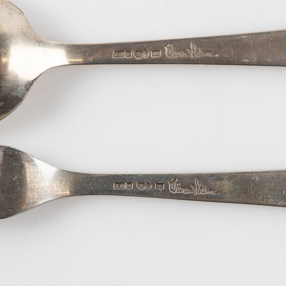 WIWEN NILSSON. Bestickuppsättning, 48 delar, silver, Lund 1945.