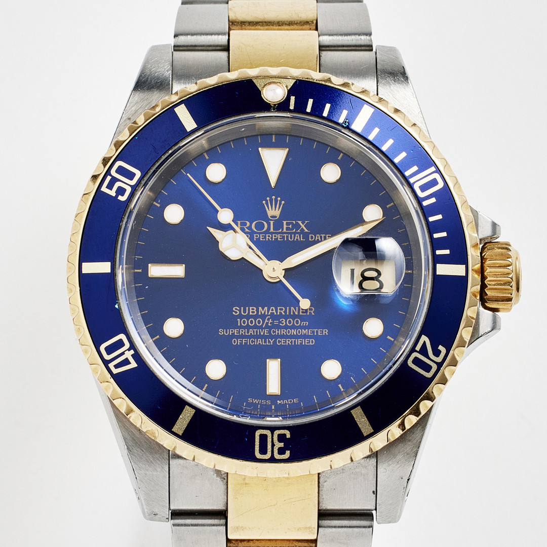 ROLEX, armbandsur, Submariner, guld/stål, ca 2000.