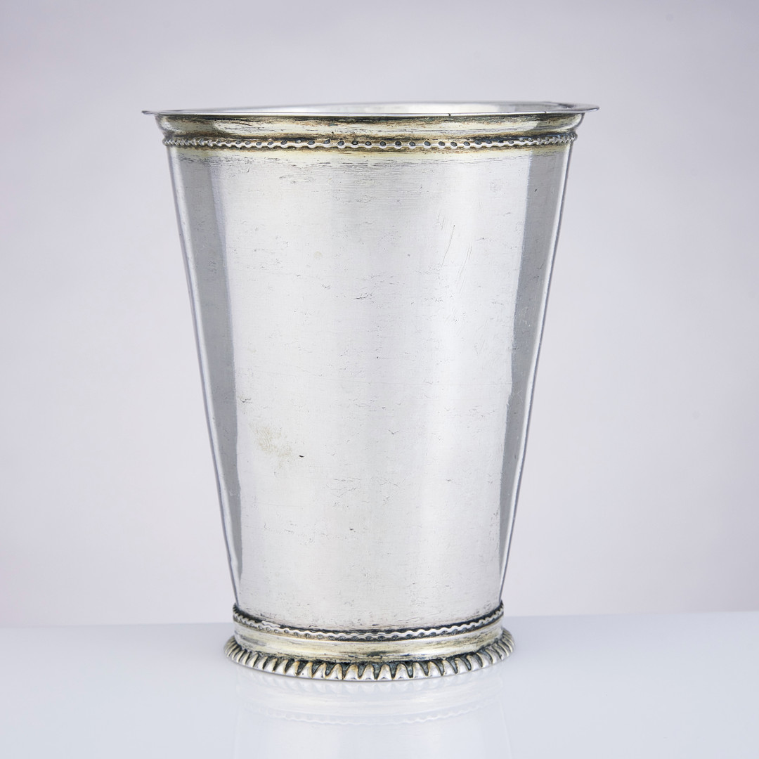 ANDERS WILHELM MALTHOW. A parcel gilt silver beaker, Stockholm 1709. Karolinsk.