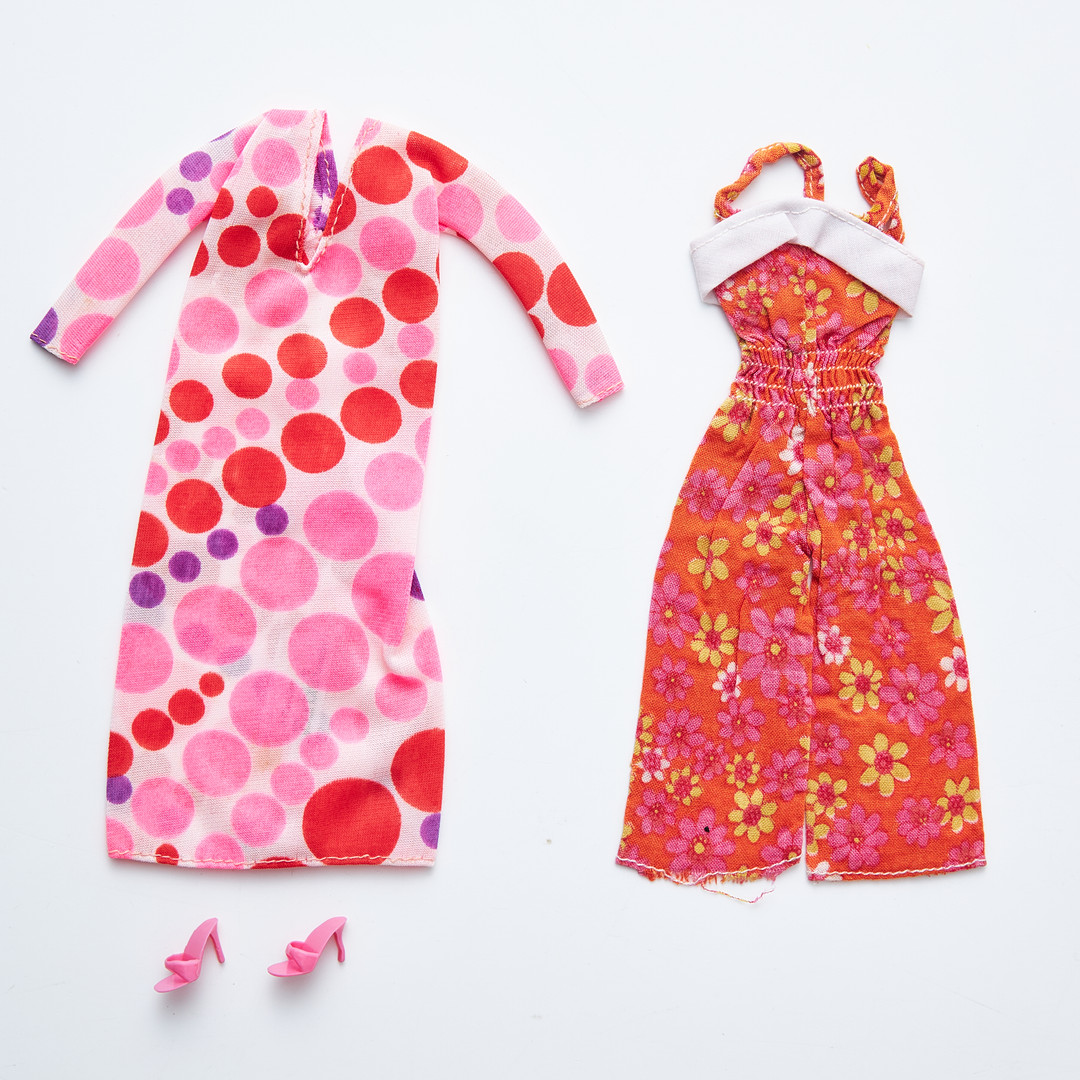 BARBIE AND HER FRIENDS, BBF Outfits, (8), #1900, #2222, #2225, #2227, #2561, #7423, #9625, #9658, (1975-1980), Mattel.