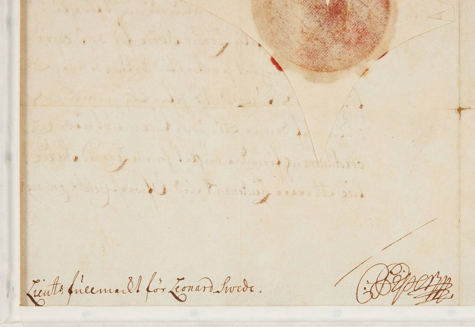 KARL XII - UNDERTECKNAT DOKUMENT, Jaroslavice 1706.