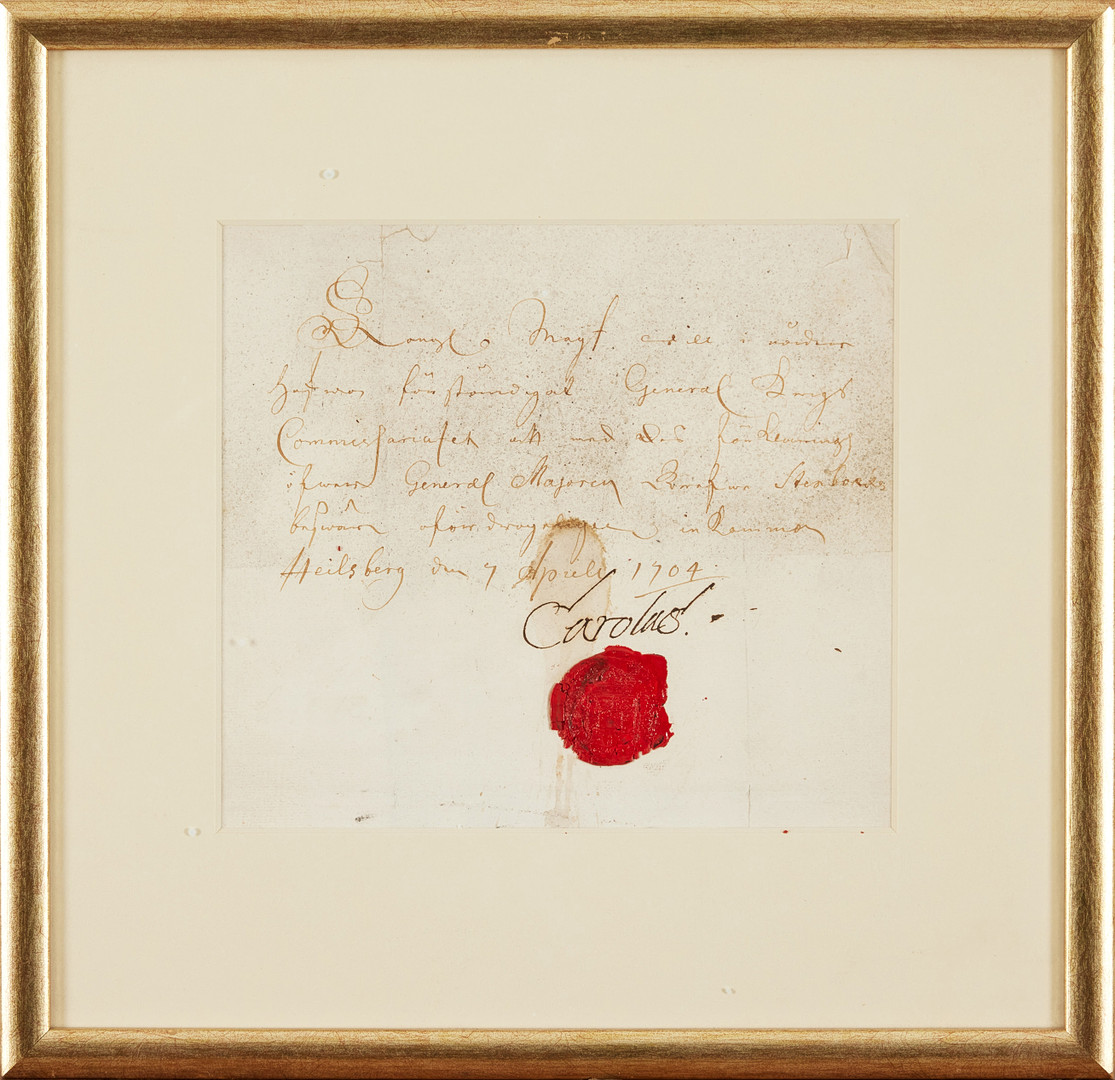 KARL XII -HANDLING DATERAD HEILSBERG 1704.