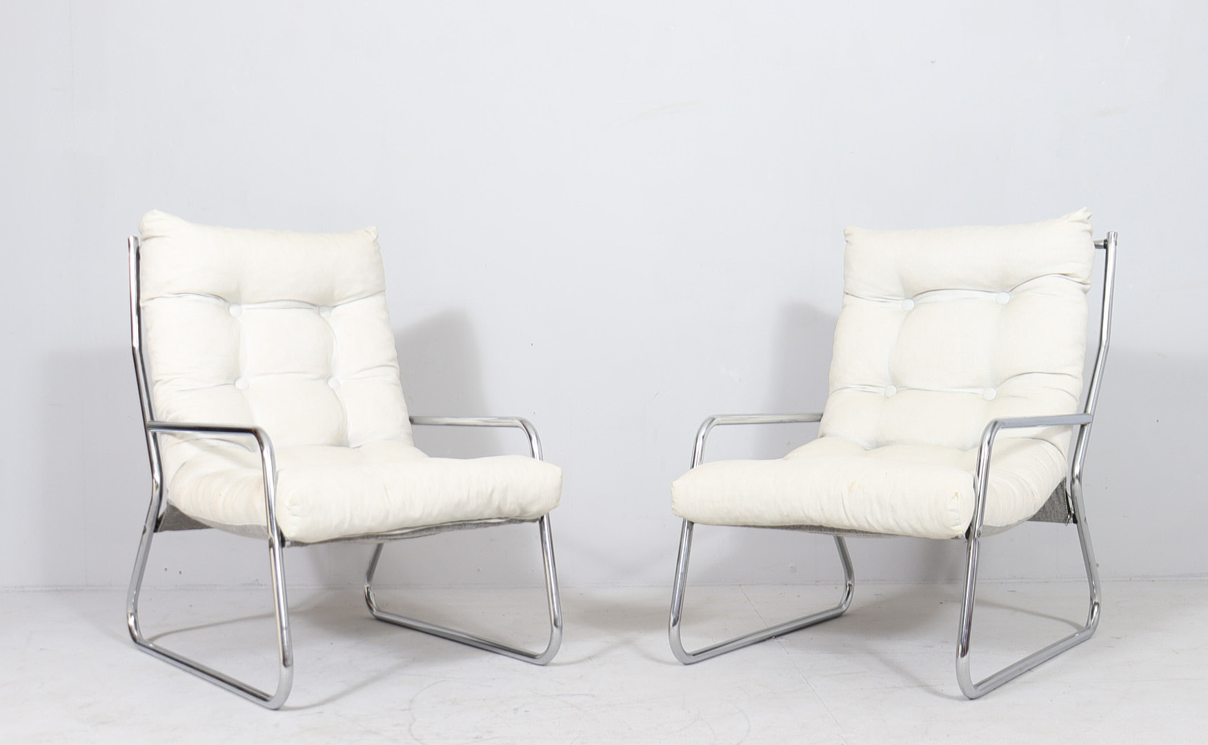 2er Set, Mid Century Freischwinger/Sessel von Gillis Lundgren für Ikea, Schweden, 1970er Jahre.