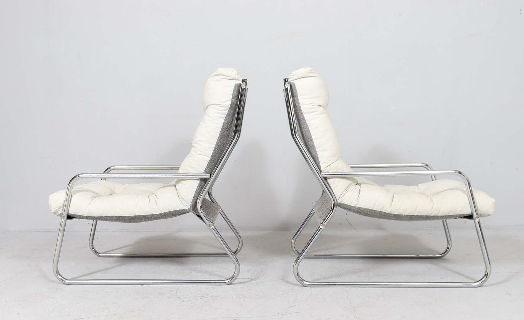 2er Set, Mid Century Freischwinger/Sessel von Gillis Lundgren für Ikea, Schweden, 1970er Jahre.