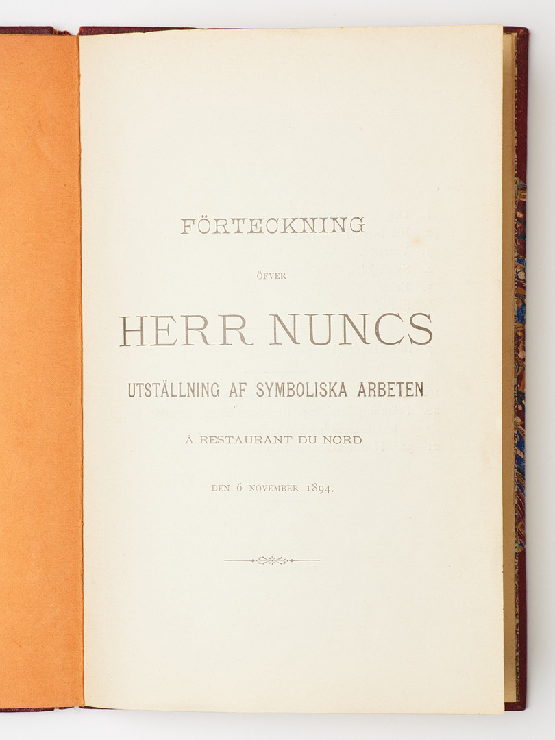 RARE EDVARD MUNCH CATALOGUE, Stockholm 1894.