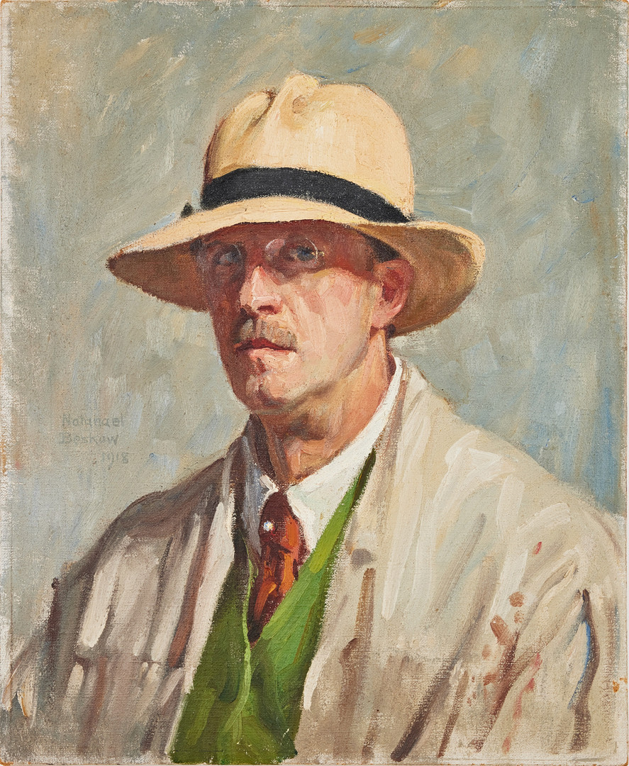 NATANAEL BESKOW. Självporträtt.