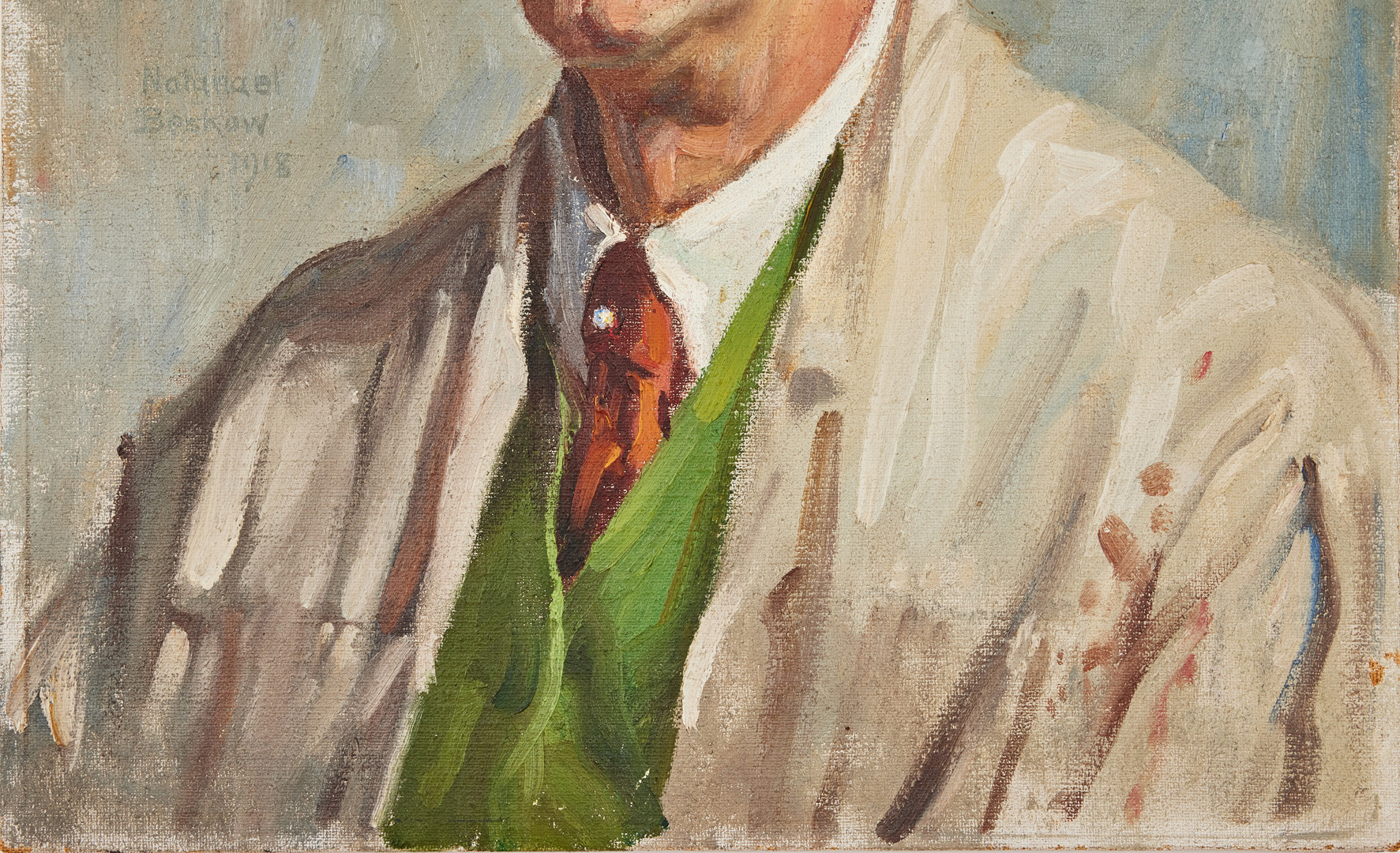 NATANAEL BESKOW. Självporträtt.
