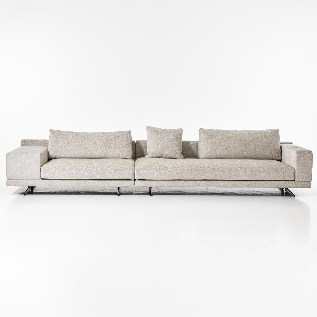 JEAN-MARIE MASSAUD. ''Mondrian'', soffa, Poliform, grå textilklädsel.