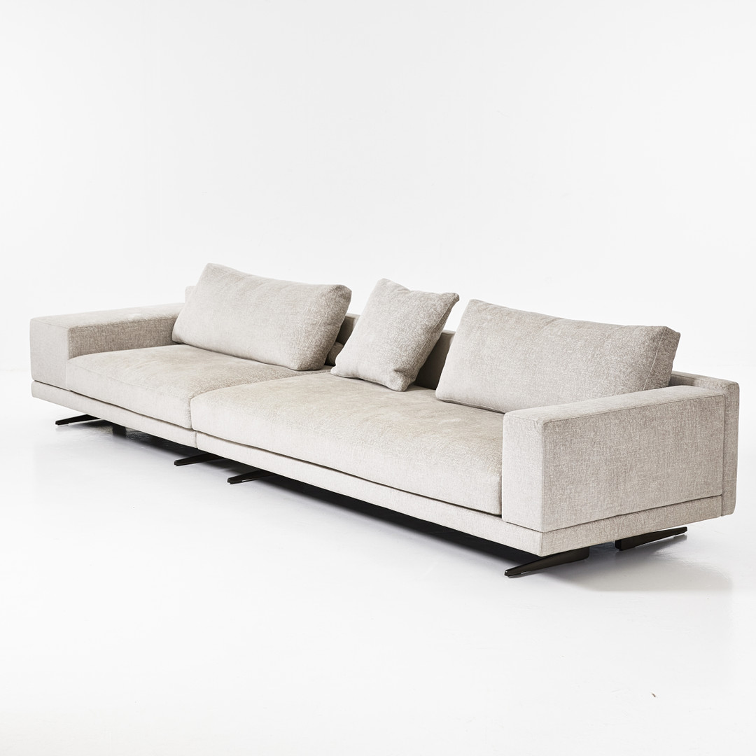 JEAN-MARIE MASSAUD. ''Mondrian'', soffa, Poliform, grå textilklädsel.