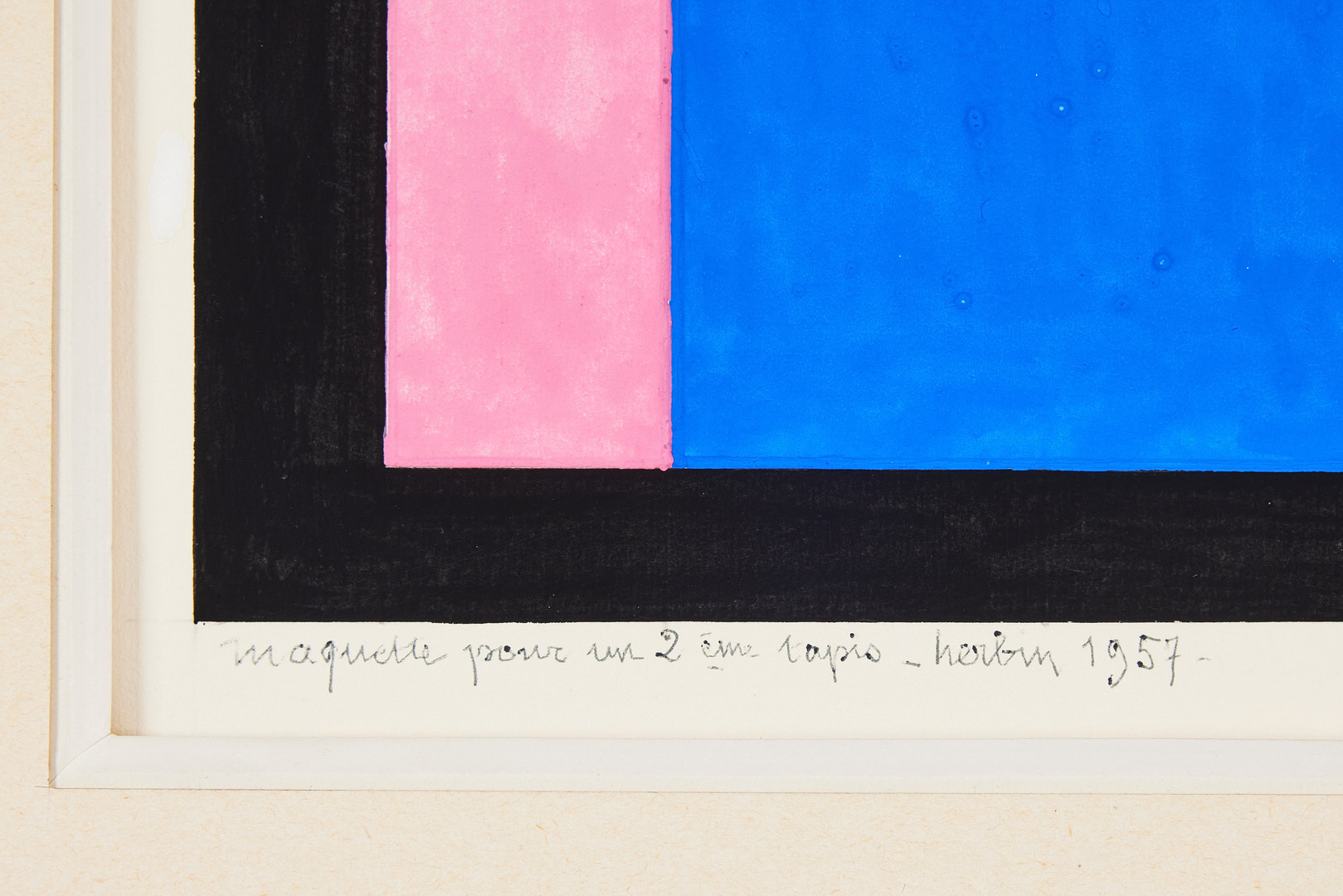 AUGUSTE HERBIN. Geometrisk komposition med kvadrat.