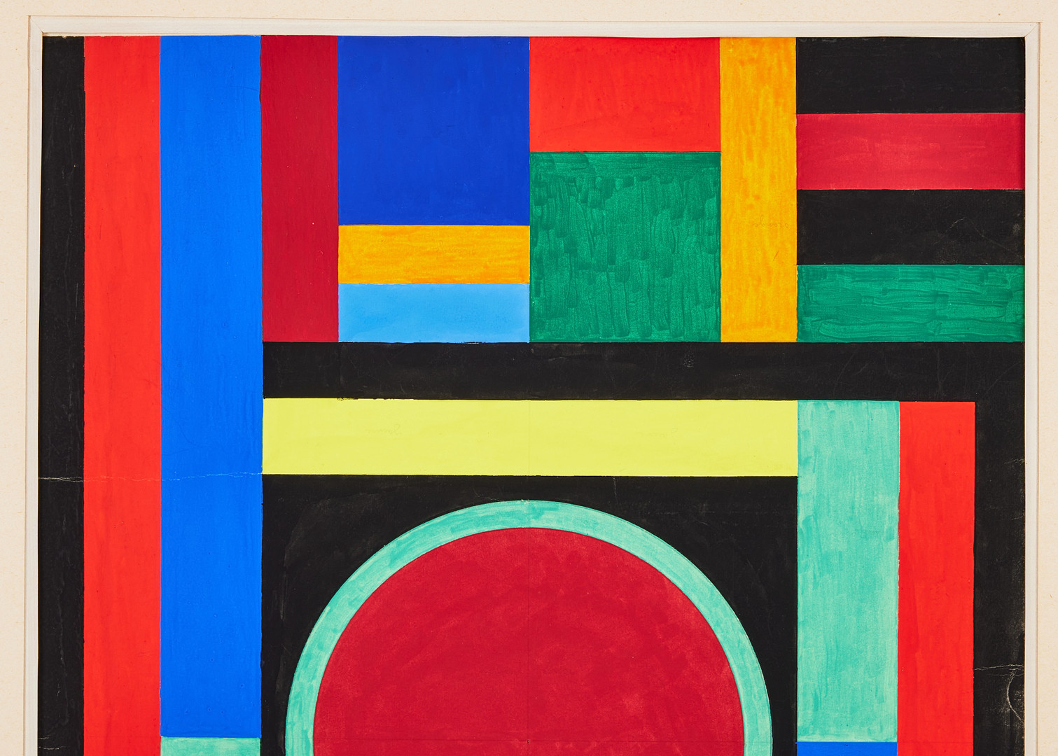 AUGUSTE HERBIN. Geometrisk komposition med cirkel.